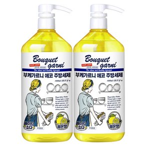 부케가르니 에코 주방세제 레몬향, 1L, 2개 (7,920원)