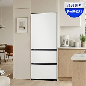 삼성 키친핏 김치냉장고 3도어 스탠드형 비스포크 1등급 RQ33DB74C1AP 313L 코타화이트 (1,439,640원) (무료)