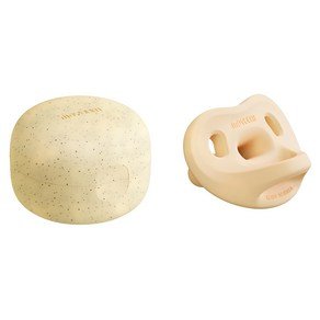 모윰 올 실리콘 마카롱 쪽쪽이 노리개젖꼭지 + 전용 케이스, 1단계(1~3개월), 망고샤베트, 1세트 (10,900원)