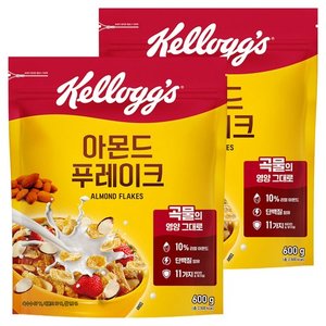 켈로그 아몬드 푸레이크 시리얼 600g 2개 (8,240원) (무료)