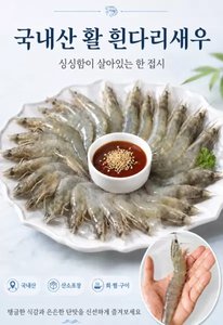 당일조업 활 흰다리새우 1kg(30-35미) 왕새우/대하 26년 첫조업 (28,620원/무배)