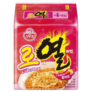 오뚜기 로열라면 120g, 4개 (2,550원/무료)