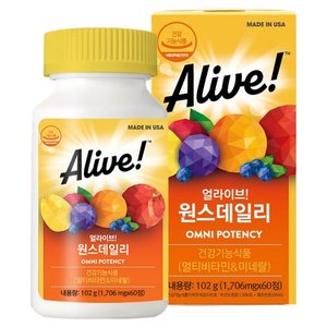 얼라이브 원스데일리 멀티비타민, 60정, 1개 (18,560원) (무료)
