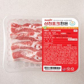 선진포크 한돈 1등급이상 삼겹살 구이용 (냉장), 500g, 1팩 (14,570원)