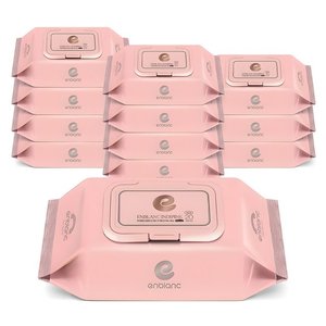 앙블랑 세이프 인디핑크 유아물티슈 휴대캡형, 63g, 20매, 12개 (4,900원/무료)