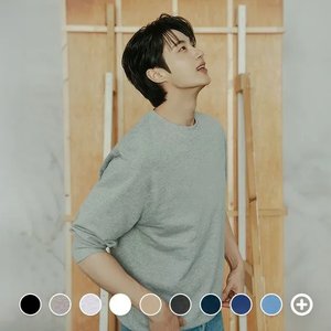 지오다노 라운드넥 맨투맨 (12,920원/무료)