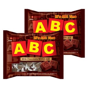 롯데웰푸드 에이비씨 초콜릿, 187g, 2개 (8,050원/무료)