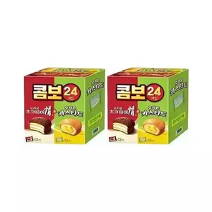 티멤) 오리온 베스트파이콤보 24입(초코파이12p+카스타드12p), 2개 (12,900원/무료)