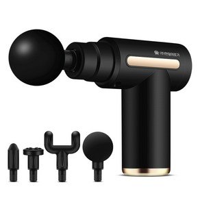 HanilMedical 4종 헤드 무선 핸디형 미니 마사지건, HL-ZL1000, BLACK (12,900원)