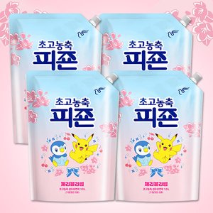 피죤 초고농축 체리블라썸 섬유유연제 1.3L 4개 (12,900원 / 무료)