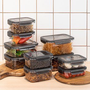 코멧 국내생산 BPA FREE 밀폐용기 10조 세트, 1세트, 400ml 2개+600ml 4개+900ml 2개+1300ml 2개 (22,190원)