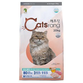 대주펫푸드 캐츠랑 전연령 고양이 건식사료, 닭+참치, 20kg, 1개 (46,800원)