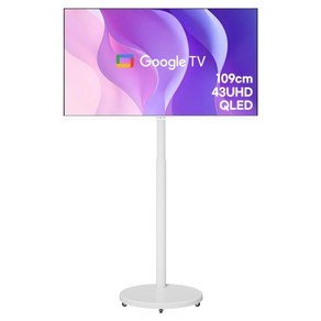 와이드뷰 4K UHD QLED 스마트 TV + 와이드무빙뷰 삼탠바이미 V3 세트, 109cm, QWGE43UT1(TV), EKWBYME78W(스탠드), 이동형 스탠드, 고객직접설치 (371,290원)
