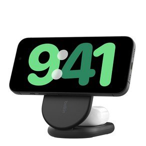 벨킨 부스트업 Qi2 15W 2in1 마그네틱 폴더블 고속 무선 충전기 1.5m, 블랙(WIZ028qcBK), 1개 (34,810원)