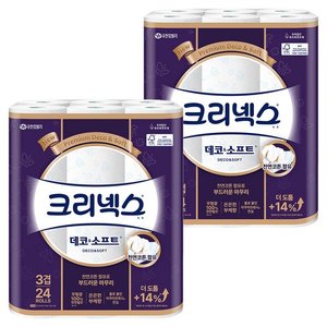크리넥스 3겹 데코 앤 소프트 화장지 (24,400원)