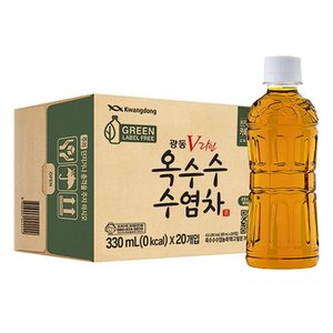 광동옥수수수염차 무라벨, 330ml, 20개 (12,960원/무료)