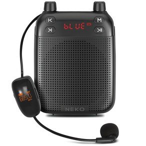NEKO 휴대용 UHF 무선 마이크 블루투스 앰프, NK-UA400ULTRA, 블랙, 1개 (63,170원)