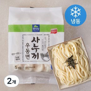 면사랑 사누끼 우동면 5개입 (냉동), 1.15kg, 2개 (8,960원)