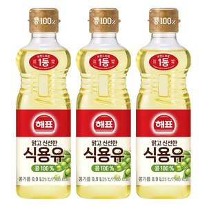 해표 콩기름 식용유, 900ml, 3개 (9,000원) (무료)