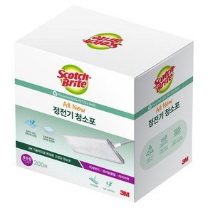 스카치브라이트 올뉴 올인원 재활용 PET 50% 사용 정전기 청소포 표준형 200매, 1개 (12,540원)