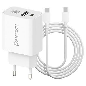 팬택 25W 2포트 초고속충전기 + 45W CtoC 케이블 2m 세트, 1세트, 화이트 (7,300원)