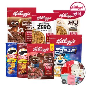 첵스초코딸기크런치350g+콘푸로스트600g+캐릭터파우치 (10,900원/무료)