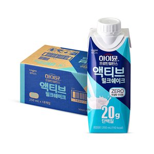 하이뮨 프로틴 밸런스 액티브 제로, 밀크쉐이크, 250ml, 18개 (19,900/무료)