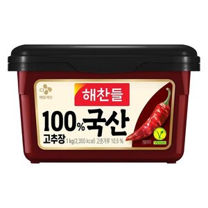 해찬들 100% 국산 고추장, 1kg, 1개 (9,980원) (무료)