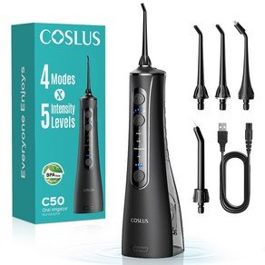 Coslus 코슬루스 휴대용 구강세정기 IPX7 급방수, 검정색, C50 (28,490원)