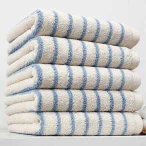 소프트터치 선염 모던 스트라이프 호텔 수건 200g 40수 코마사, 모던-베이비블루, 5개 (23,370원)