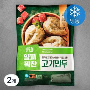 풀무원 얇은피 꽉찬속 고기만두 (냉동), 1kg, 2개 (12,470원) (15,000이상무료)