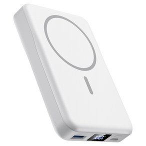 YINTO 맥세이프 보조배터리 10000mAh C타입, W18, 화이트 (19,500원)