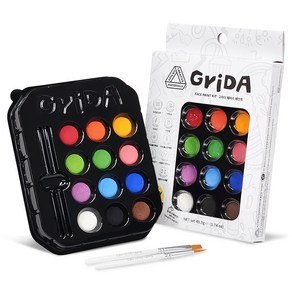 그리다 페이스 페인트 파티팩, 49.3g, 12색 (13,050원)