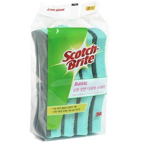 스카치브라이트 베이직 삼중양면 다목적 수세미, 8개입, 1개 (5,570원)