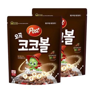 포스트 오곡 코코볼 시리얼, 1kg, 2개 (14,130원/무료)