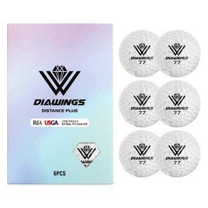 다이아윙스 고반발 비거리 전용 장타 골프공 M2 2피스 42.8mm, 화이트, 6개입, 1개 (12,790원)