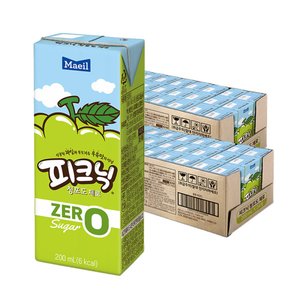 피크닉 제로 청포도 200ml 48개 (15,730원) (무배)