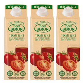 돈시몬 생과일 착즙 100% 토마토주스, 1L, 3개 (12,900원)