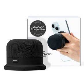 블루필 사운드팝 홀더 맥세이프 미니 휴대용 블루투스 스피커, BSP101, BLACK (30,000원)