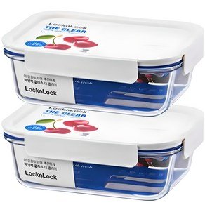 락앤락 더 클리어 밀폐용기 직사각 화이트, 2개, 1L (12,900원)