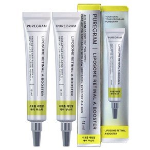 퓨어그램 1위 리포좀 레티날 A 부스터 모공 주름 탄력개선 입문용, 2개, 15ml (14,900원)