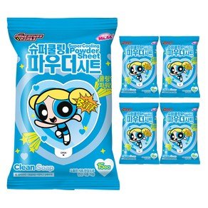 미스사사 슈퍼쿨링 파우더 시트 데오드란트 클린솝 15p, 87g, 5개 (9,660원)