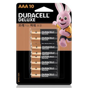 듀라셀 디럭스 알카라인 블리스터팩 AAA 건전지, 10개입, 1개 (5,400원)
