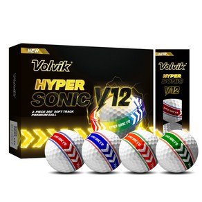 볼빅 골프공 하이퍼 소닉 V12 소프트 트랙 360도 고반발 3피스, 화이트(멀티라인), 12개입, 4개 (96,000원)