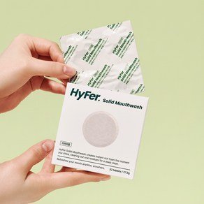 HyFer 하이퍼 휴대용 여행용 입냄새 편도결석 백태 제거 고체 가글, 27.3g, 1개 (8,900원)