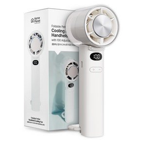 홈플래닛 100단 아이스 터보 MAX BLDC 핸디 휴대용 손 선풍기, 화이트, E9 (13,990원)