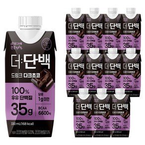 더단백 드링크 다크초코, 330ml, 12개 (25,060원)