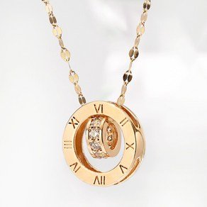 주리에떼 14K 18K 여성 데일리 골드 큐빅 프레리 로마 금 목걸이 (159,800원)