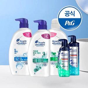 헤드앤숄더 삼푸/트리트먼트 850,800ml 3개 + 미니샴푸 2개증정 (23,810원/무료)
