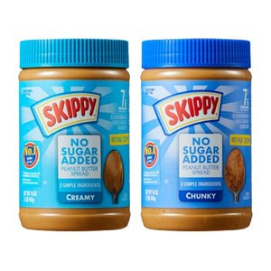 스키피 땅콩버터 노슈거 크리미 454g+ 청크 454g (9,810원/무료)